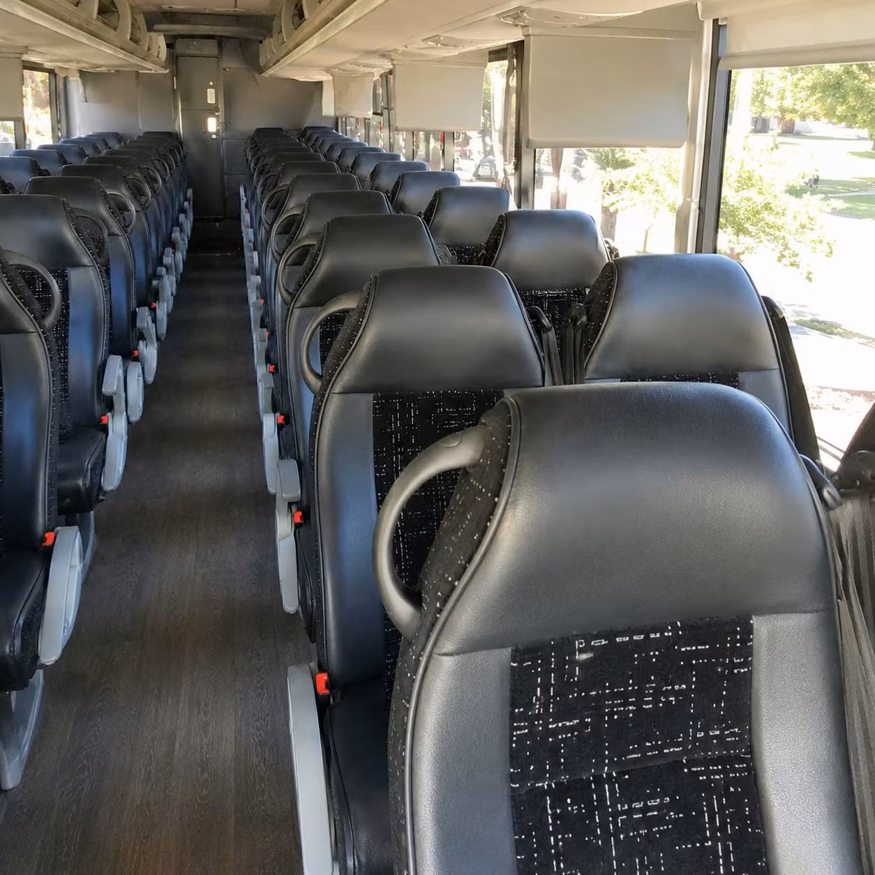 denver charter bus interior