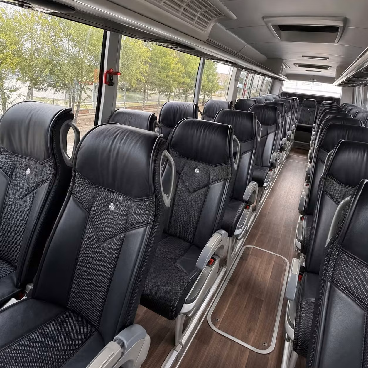 denver charter bus rental interior